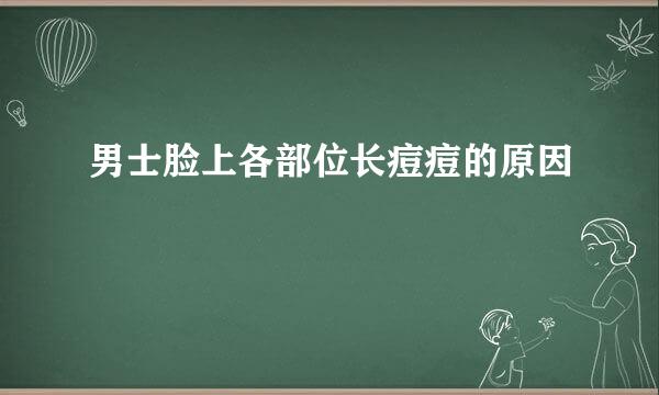 男士脸上各部位长痘痘的原因