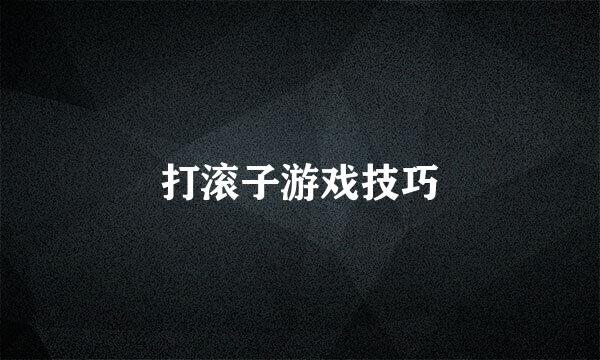 打滚子游戏技巧