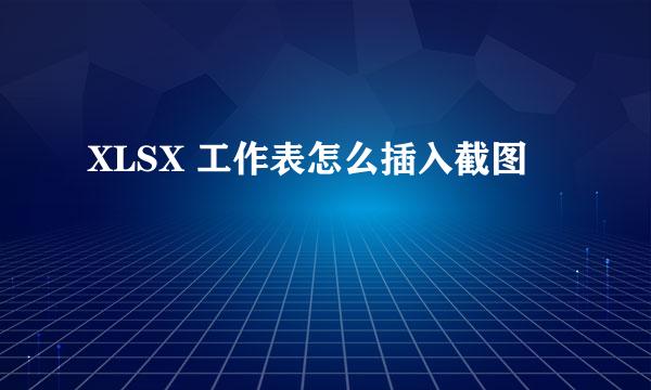 XLSX 工作表怎么插入截图