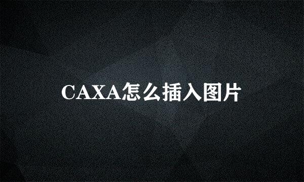 CAXA怎么插入图片