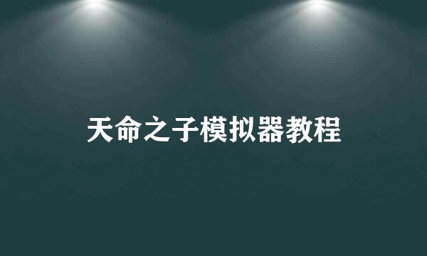 天命之子模拟器教程
