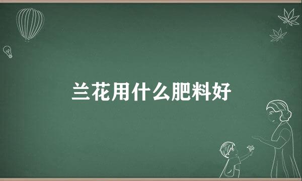 兰花用什么肥料好