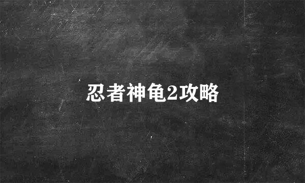 忍者神龟2攻略