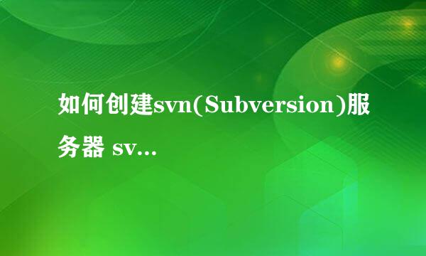 如何创建svn(Subversion)服务器 svn创建方法