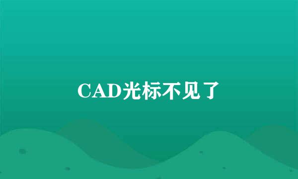 CAD光标不见了