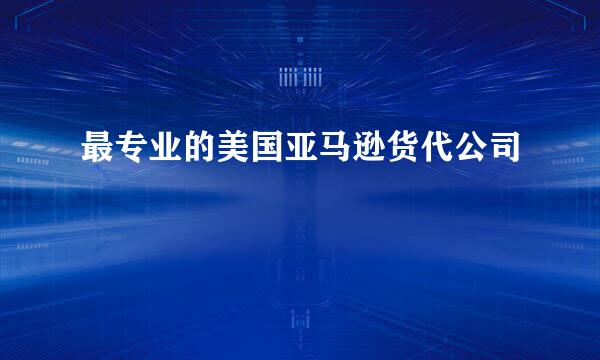 最专业的美国亚马逊货代公司