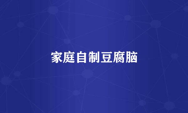 家庭自制豆腐脑