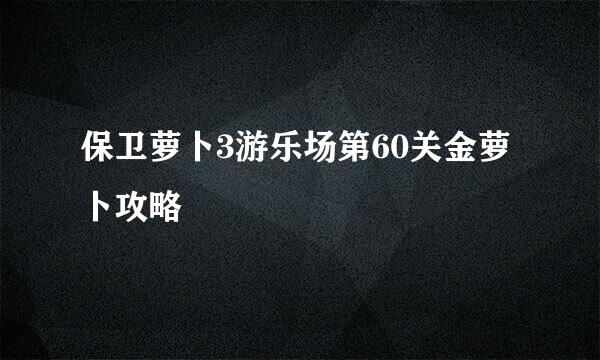 保卫萝卜3游乐场第60关金萝卜攻略