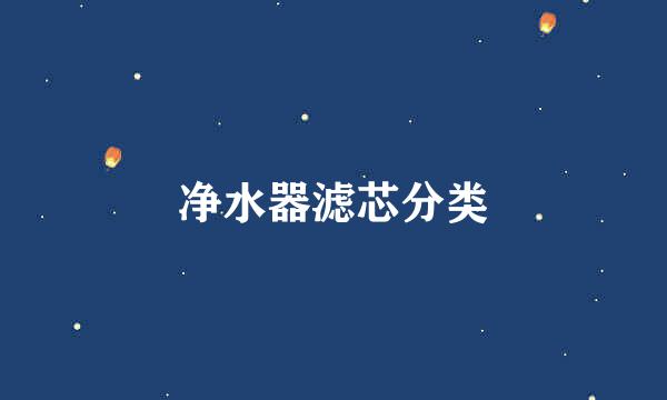净水器滤芯分类