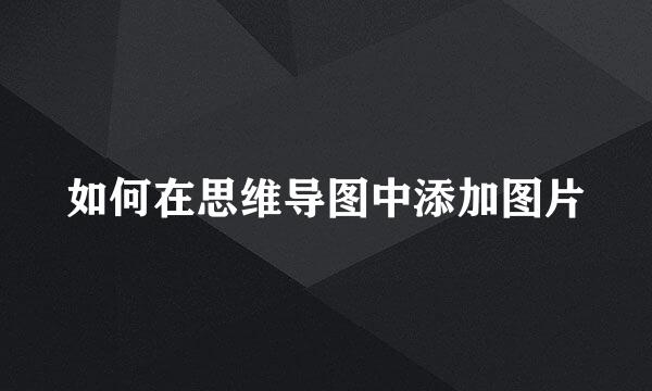 如何在思维导图中添加图片