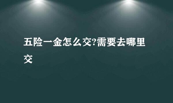 五险一金怎么交?需要去哪里交