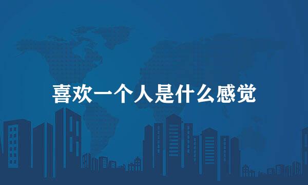 喜欢一个人是什么感觉