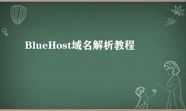 BlueHost域名解析教程