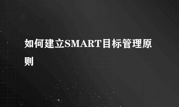 如何建立SMART目标管理原则