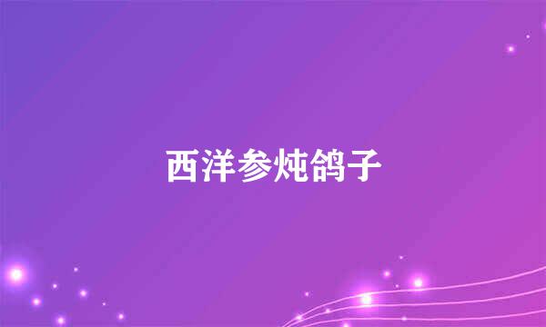 西洋参炖鸽子