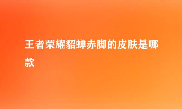 王者荣耀貂蝉赤脚的皮肤是哪款