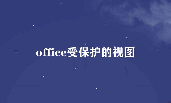 office受保护的视图