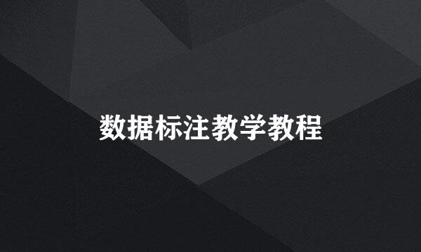 数据标注教学教程