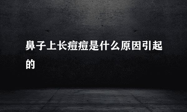 鼻子上长痘痘是什么原因引起的