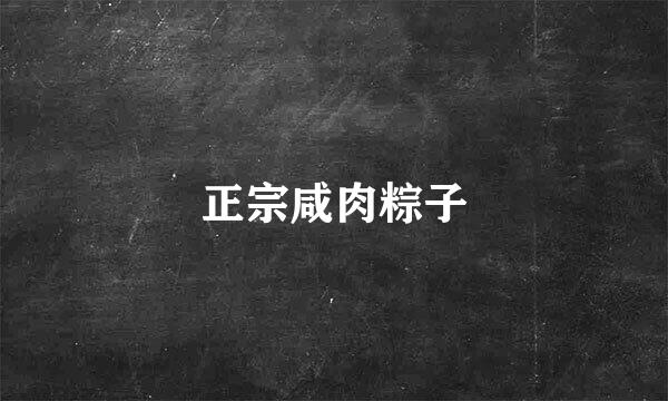 正宗咸肉粽子