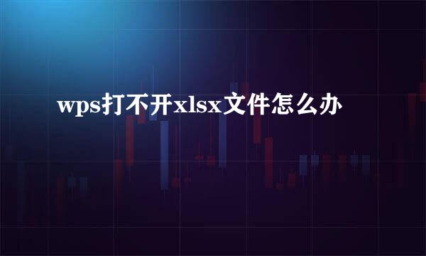 wps打不开xlsx文件怎么办