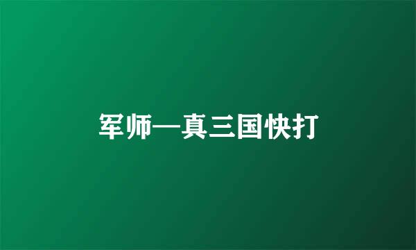 军师—真三国快打