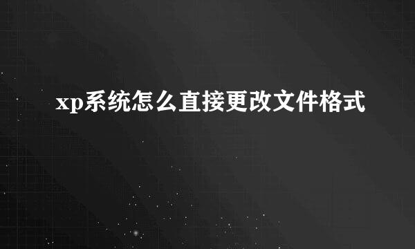 xp系统怎么直接更改文件格式
