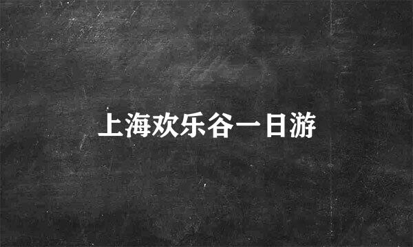 上海欢乐谷一日游