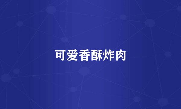 可爱香酥炸肉