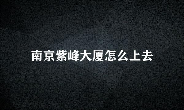 南京紫峰大厦怎么上去