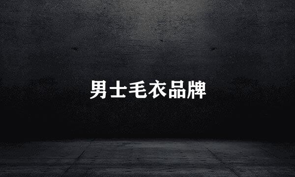 男士毛衣品牌