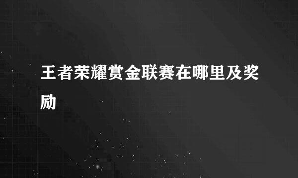 王者荣耀赏金联赛在哪里及奖励