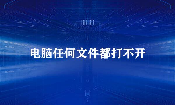 电脑任何文件都打不开