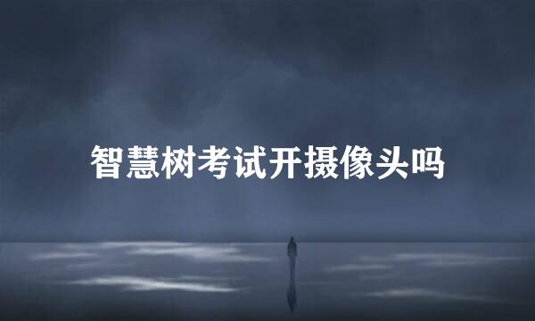 智慧树考试开摄像头吗