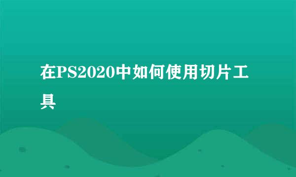 在PS2020中如何使用切片工具