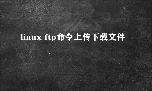 linux ftp命令上传下载文件