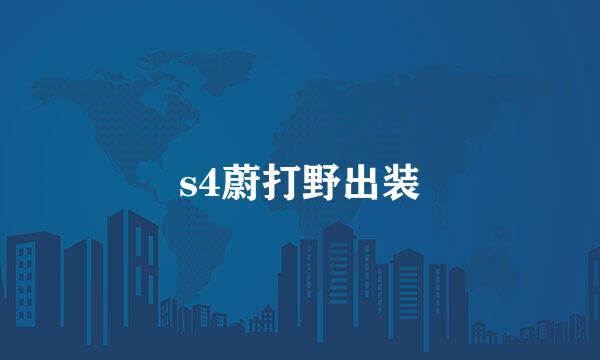 s4蔚打野出装