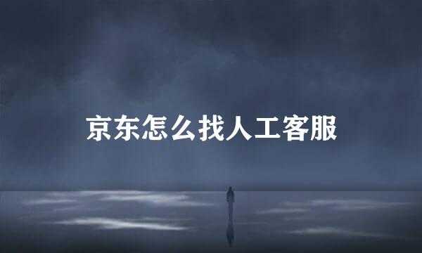 京东怎么找人工客服
