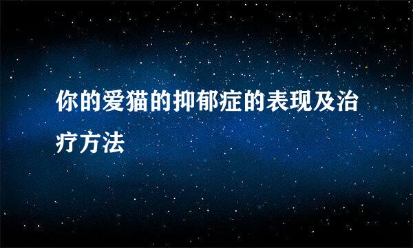 你的爱猫的抑郁症的表现及治疗方法
