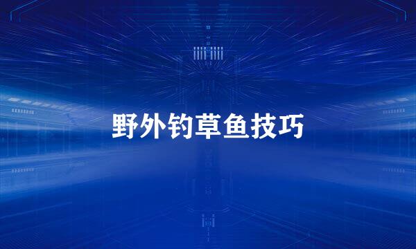 野外钓草鱼技巧