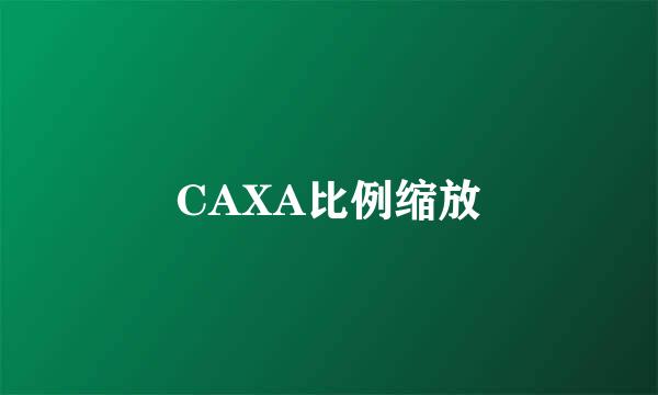 CAXA比例缩放