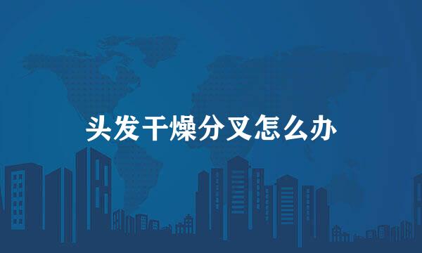 头发干燥分叉怎么办