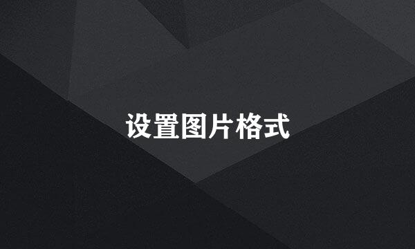 设置图片格式