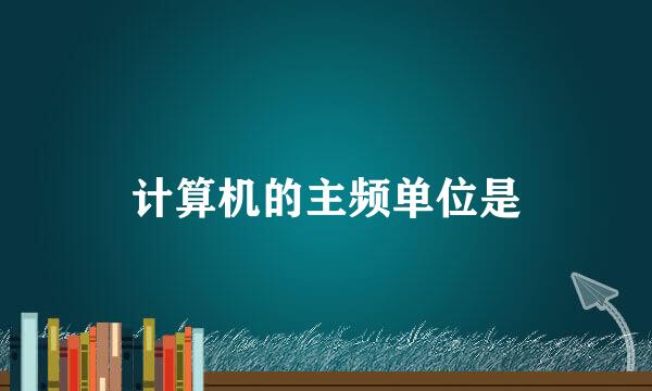 计算机的主频单位是