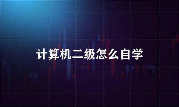 计算机二级怎么自学