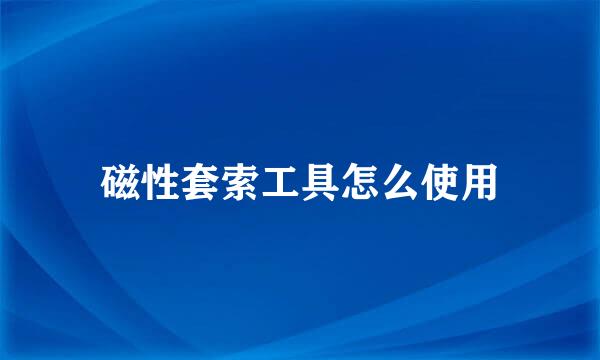 磁性套索工具怎么使用
