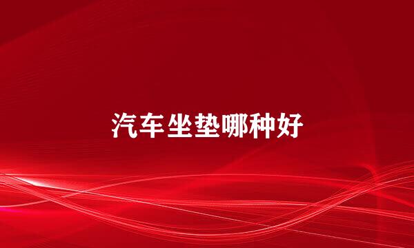 汽车坐垫哪种好