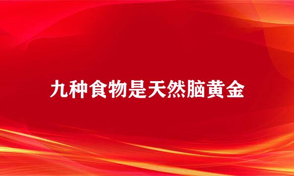 九种食物是天然脑黄金