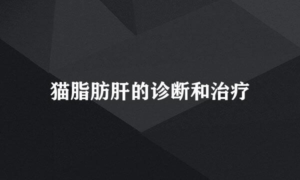 猫脂肪肝的诊断和治疗