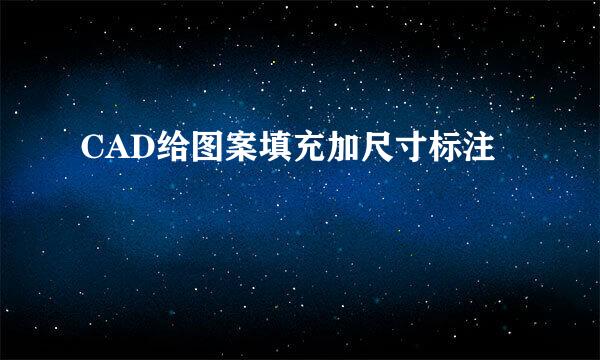 CAD给图案填充加尺寸标注